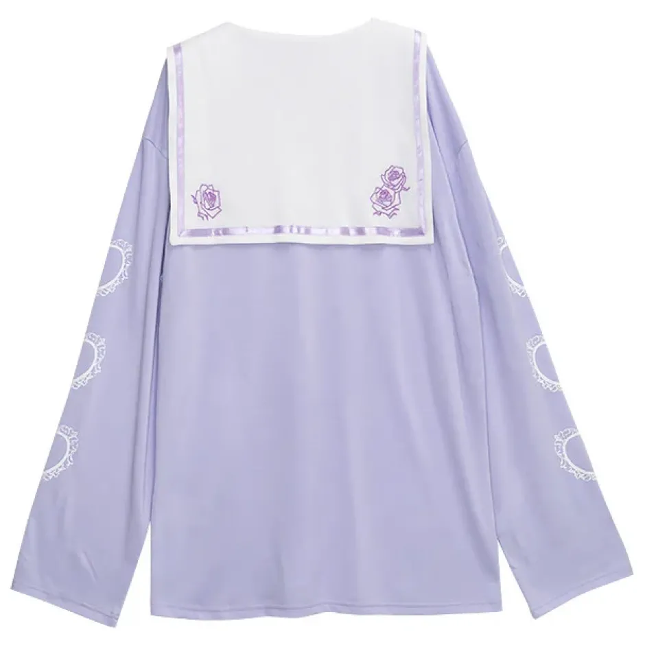 Tops>LISTEN FLAVOR Heaven Rose Sailor Top