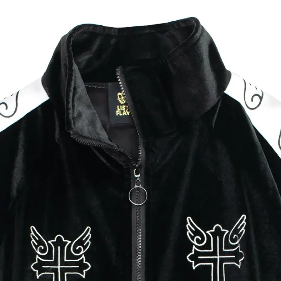 Jackets & Hoodies>LISTEN FLAVOR Heavens Velour Short Sleeve Jersey