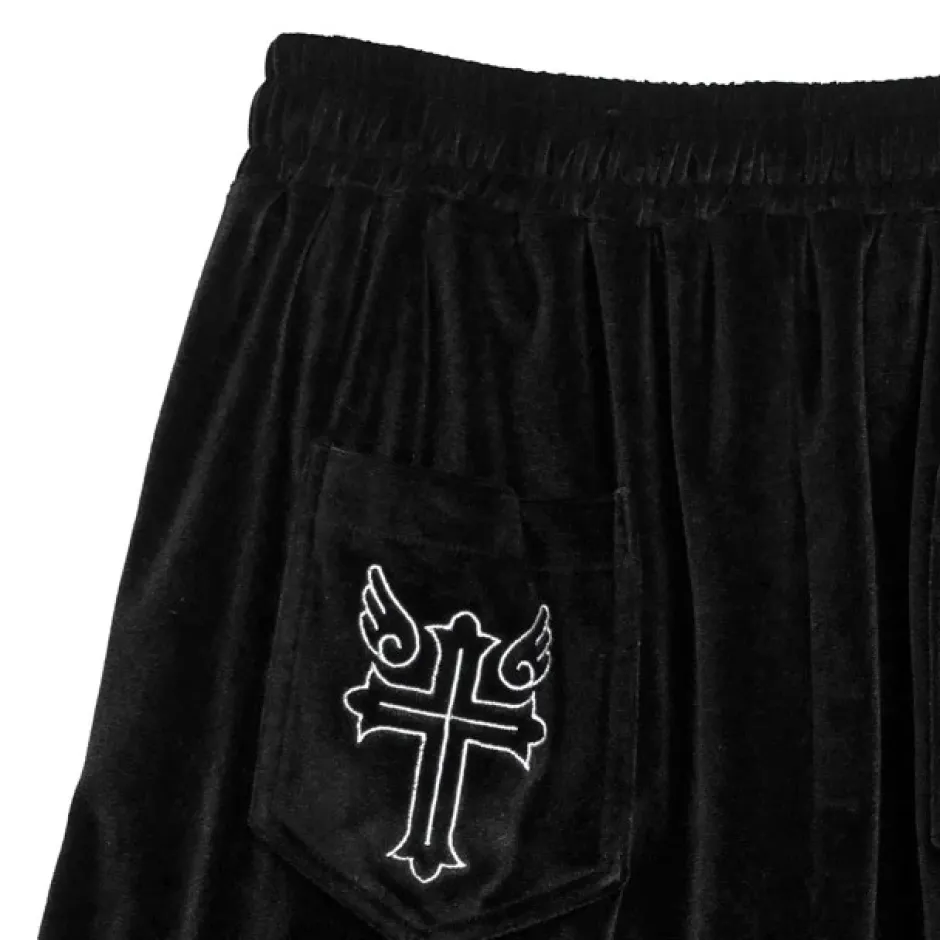 Bottoms>LISTEN FLAVOR Heavens Velour Shorts