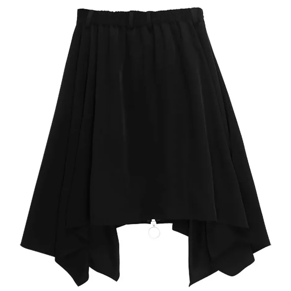 Bottoms>LISTEN FLAVOR Hemline Skirt w/ Harness
