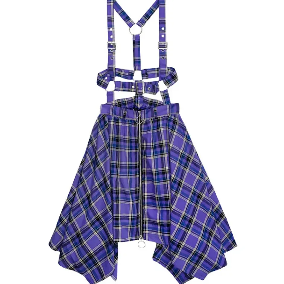 Bottoms>LISTEN FLAVOR Hemline Skirt w/ Harness