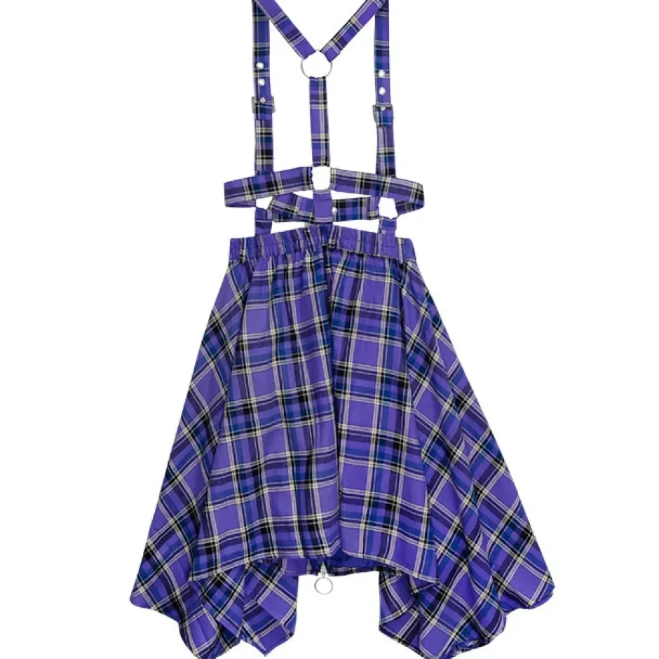 Bottoms>LISTEN FLAVOR Hemline Skirt w/ Harness