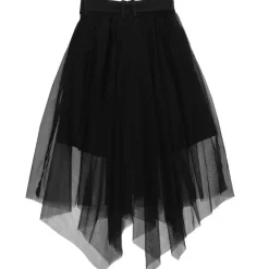 LISTEN FLAVOR Hemline Tulle Layered Skirt w/ Heart Belt New