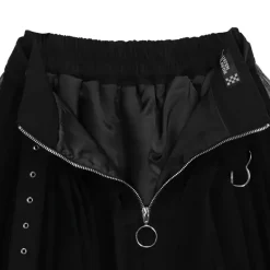 LISTEN FLAVOR Hemline Tulle Layered Skirt w/ Heart Belt New