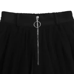 LISTEN FLAVOR Hemline Tulle Layered Skirt w/ Heart Belt New