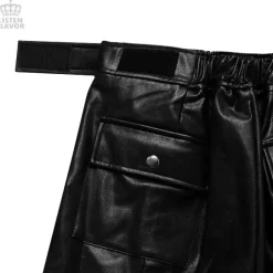 LISTEN FLAVOR Holographic Faux Leather Trapezoid Skirt Sale