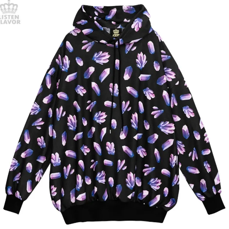 Jackets & Hoodies>LISTEN FLAVOR Jewel Big Hoodie