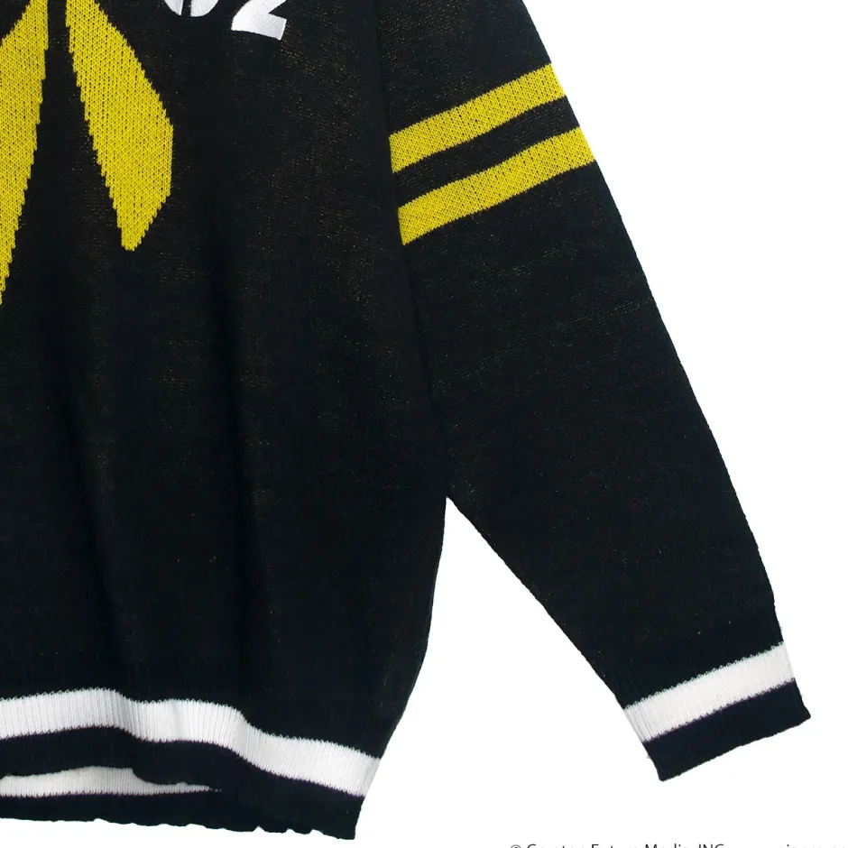 Tops>LISTEN FLAVOR Kagamine Rin & Len V-neckline Knit Black