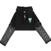 Jackets & Hoodies>LISTEN FLAVOR Killer Heart 2-Way Mesh Short Hoodie