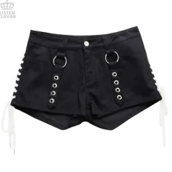 LISTEN FLAVOR Lace-Up Harness Belt Shorts Outlet