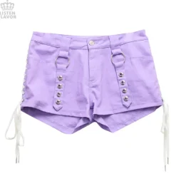 LISTEN FLAVOR Lace-Up Harness Belt Shorts Outlet