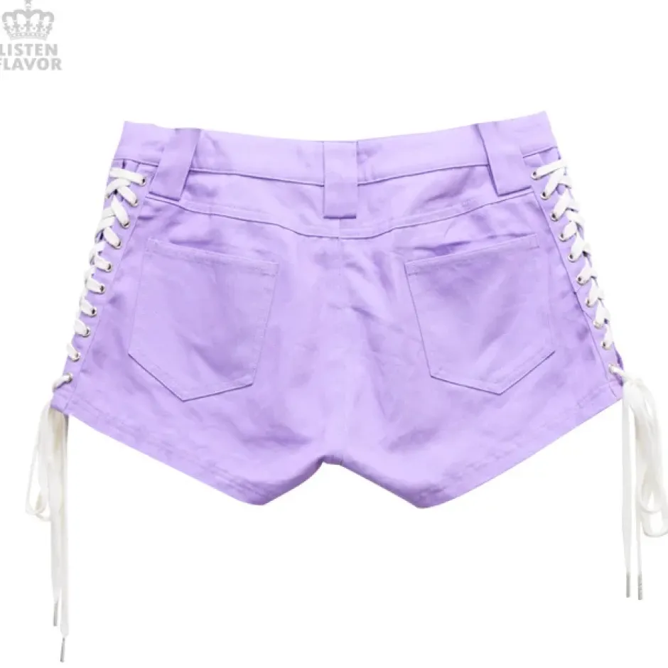 LISTEN FLAVOR Lace-Up Harness Belt Shorts Outlet