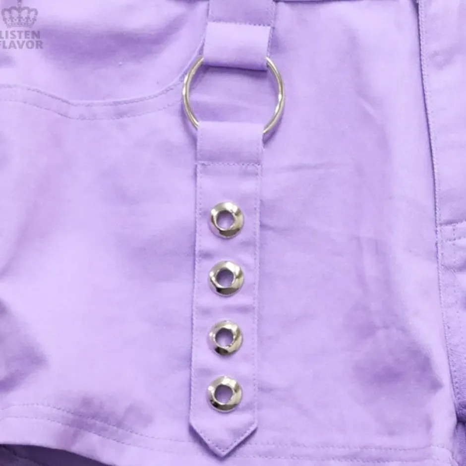 LISTEN FLAVOR Lace-Up Harness Belt Shorts Outlet