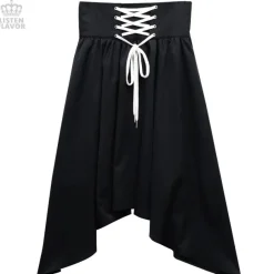 LISTEN FLAVOR Lace-Up Hemline Skirt Sale