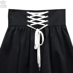 LISTEN FLAVOR Lace-Up Hemline Skirt Sale