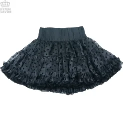 LISTEN FLAVOR Lace-up Tulle Frill Skirt Hot