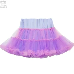 LISTEN FLAVOR Lace-up Tulle Frill Skirt Hot