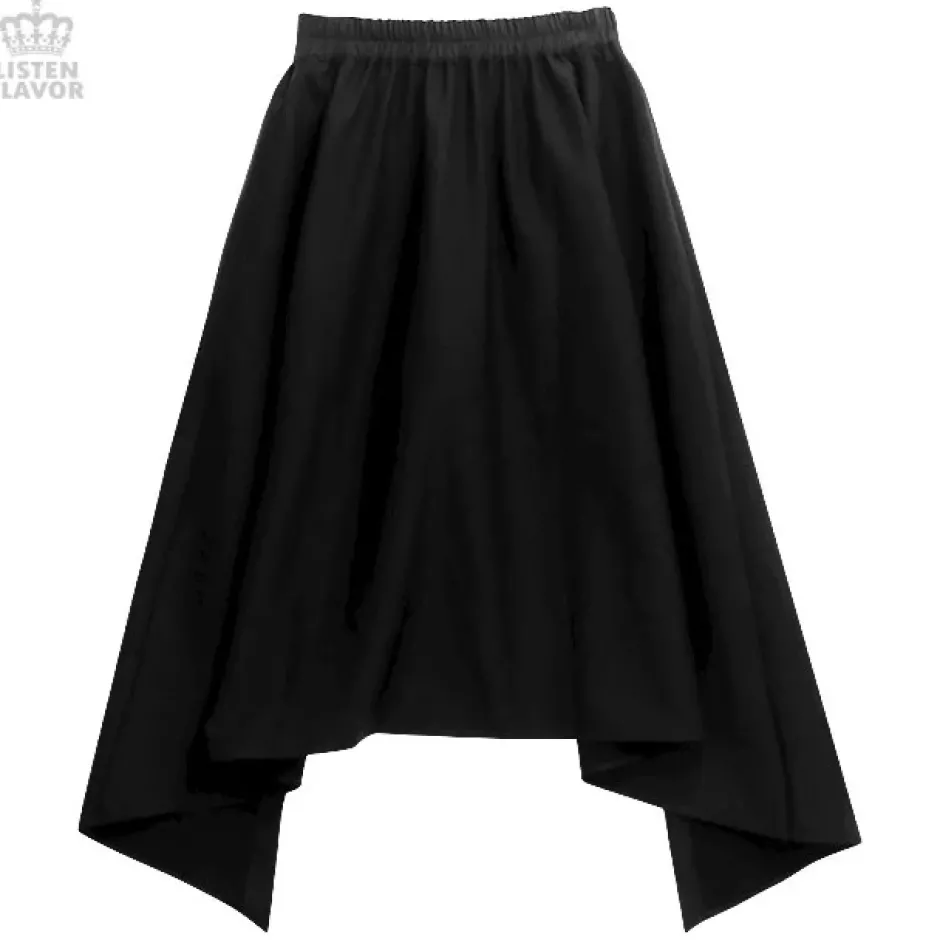 Bottoms>LISTEN FLAVOR Layered Hemline Skirt w/ Shorts