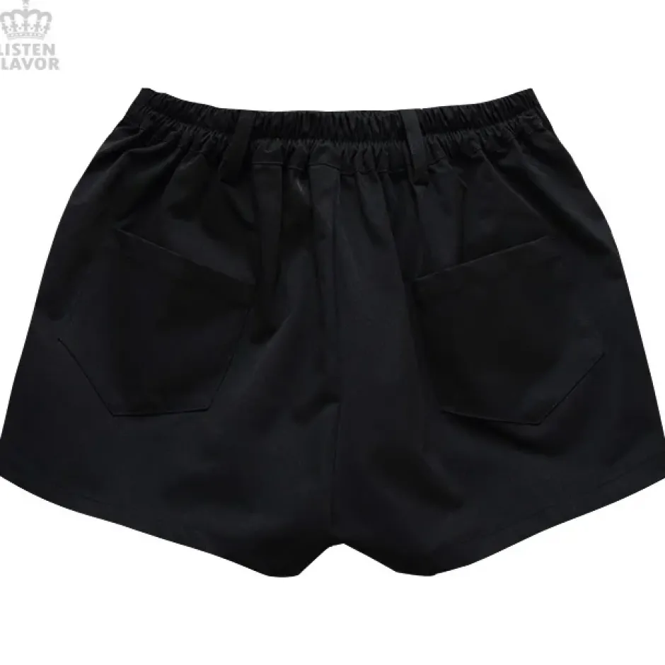 LISTEN FLAVOR Layered Pleated Flap Skirt w/ Shorts and Detachable Pocket New