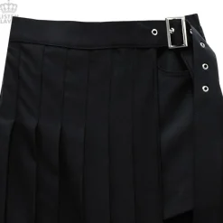 LISTEN FLAVOR Layered Pleated Long Flap Skirt w/ Shorts Discount