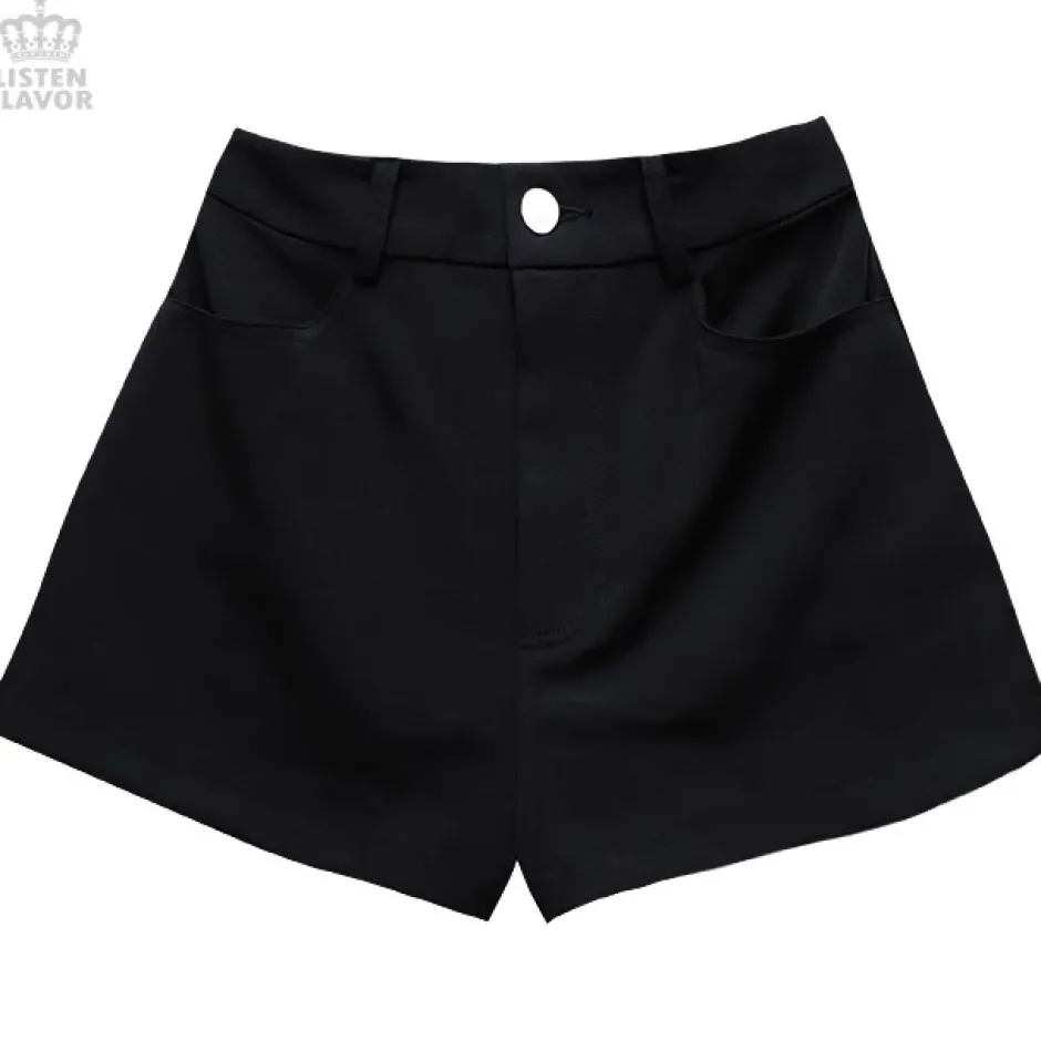 LISTEN FLAVOR Layered Pleated Long Flap Skirt w/ Shorts Discount
