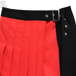 LISTEN FLAVOR Layered Pleated Long Flap Skirt w/ Shorts Discount