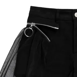 LISTEN FLAVOR Layered Shorts w/ Tulle Clearance