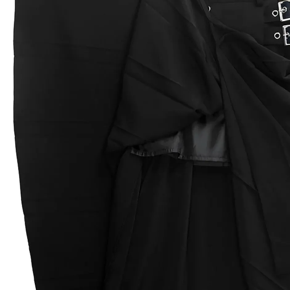 Bottoms>LISTEN FLAVOR Layered-Style Pleated Skirt w/ Chain