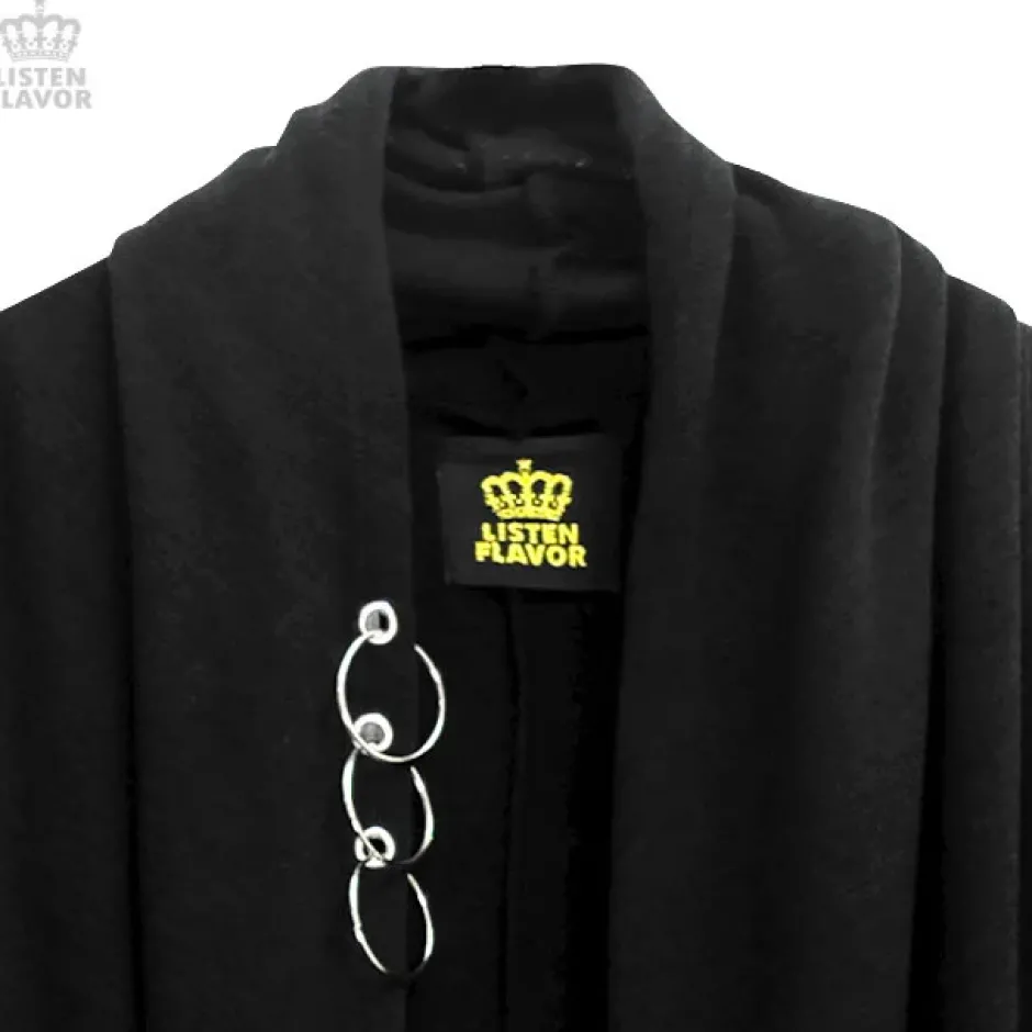 Jackets & Hoodies>LISTEN FLAVOR Long Knit Robe