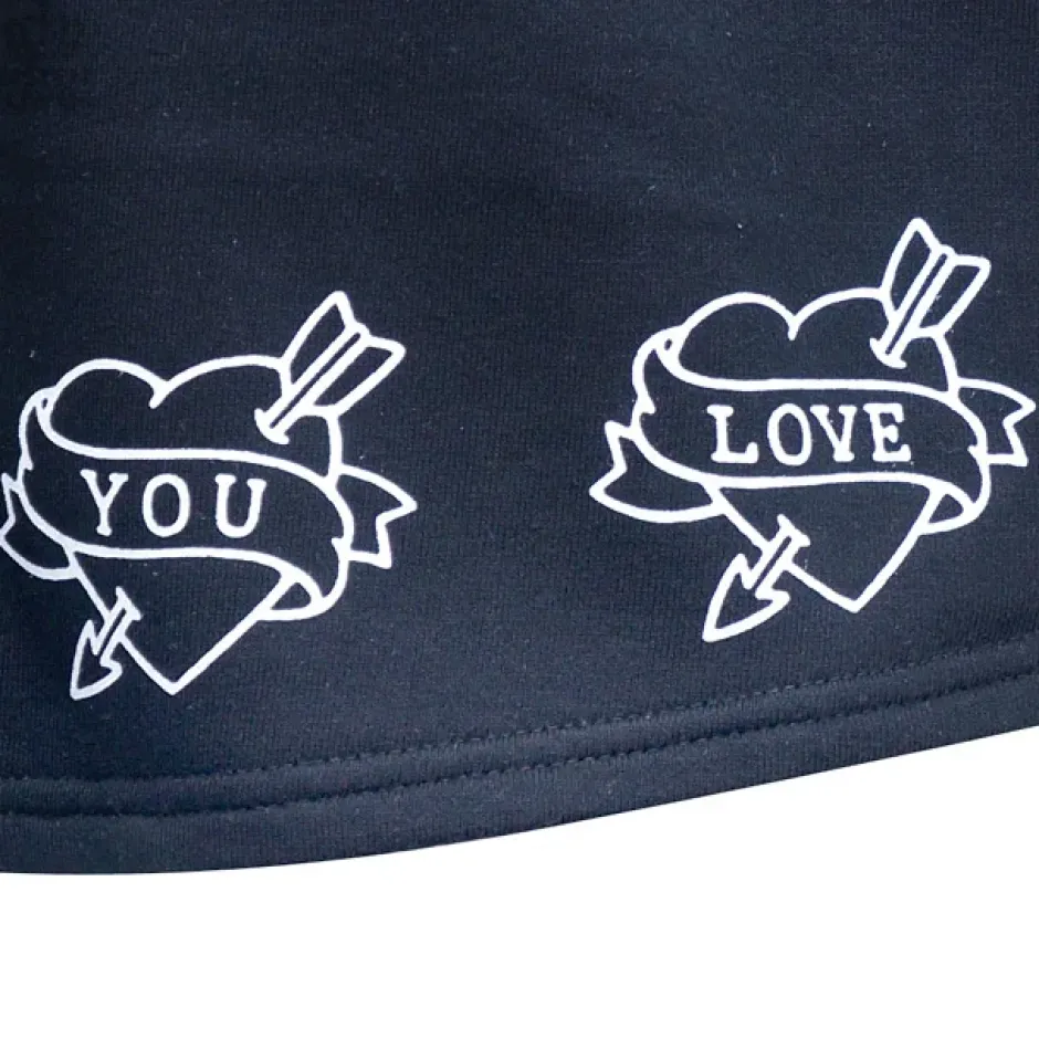 Bottoms>LISTEN FLAVOR Love Heart Lace-Up Circular Skirt
