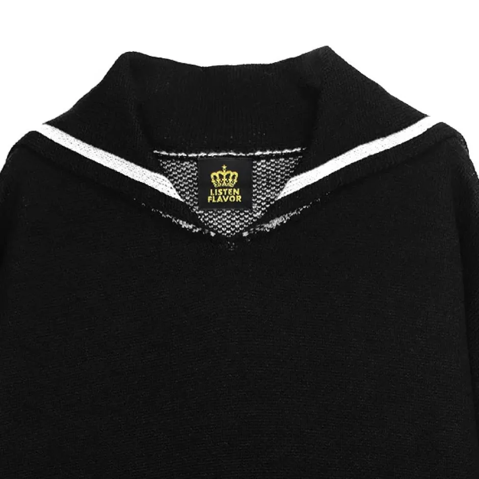Tops>LISTEN FLAVOR Magic Flame Sailor Knit