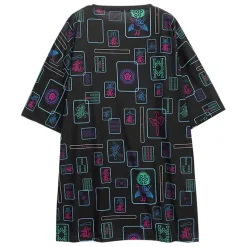 LISTEN FLAVOR Mahjong Full Graphic Big T-Shirt Discount