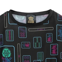 LISTEN FLAVOR Mahjong Full Graphic Big T-Shirt Discount