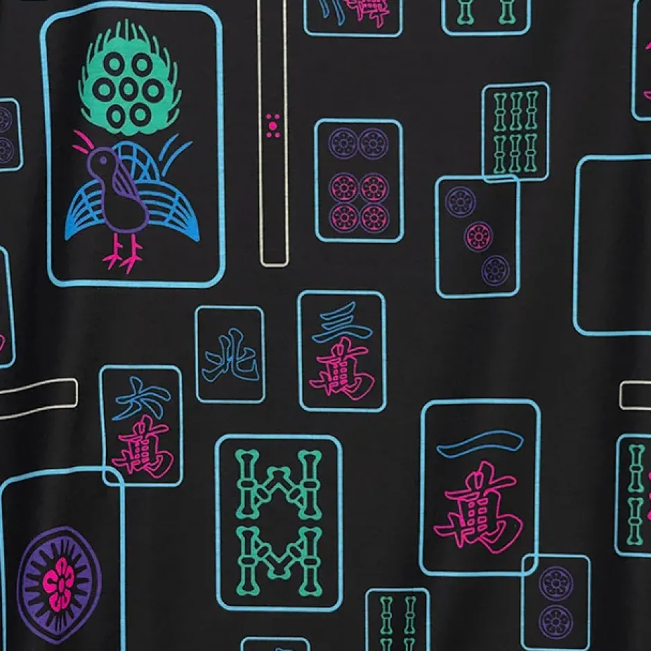 LISTEN FLAVOR Mahjong Full Graphic Big T-Shirt Discount