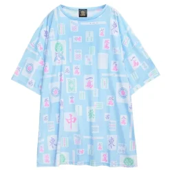 LISTEN FLAVOR Mahjong Full Graphic Big T-Shirt Discount