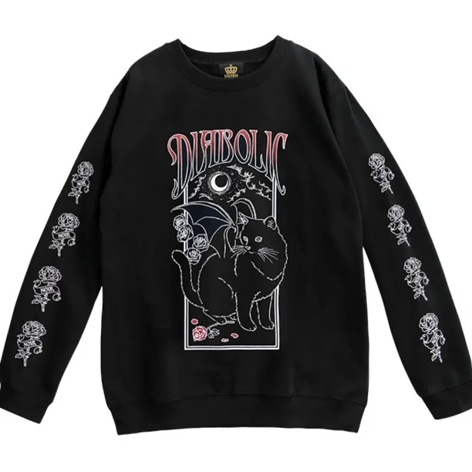 LISTEN FLAVOR Makai no Devil Cat Pullover Sale