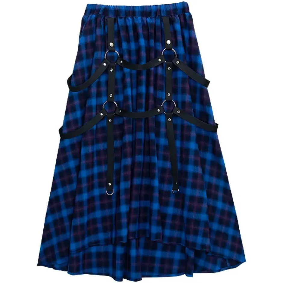 Bottoms>LISTEN FLAVOR Maxi Skirt w/ Harness Belt