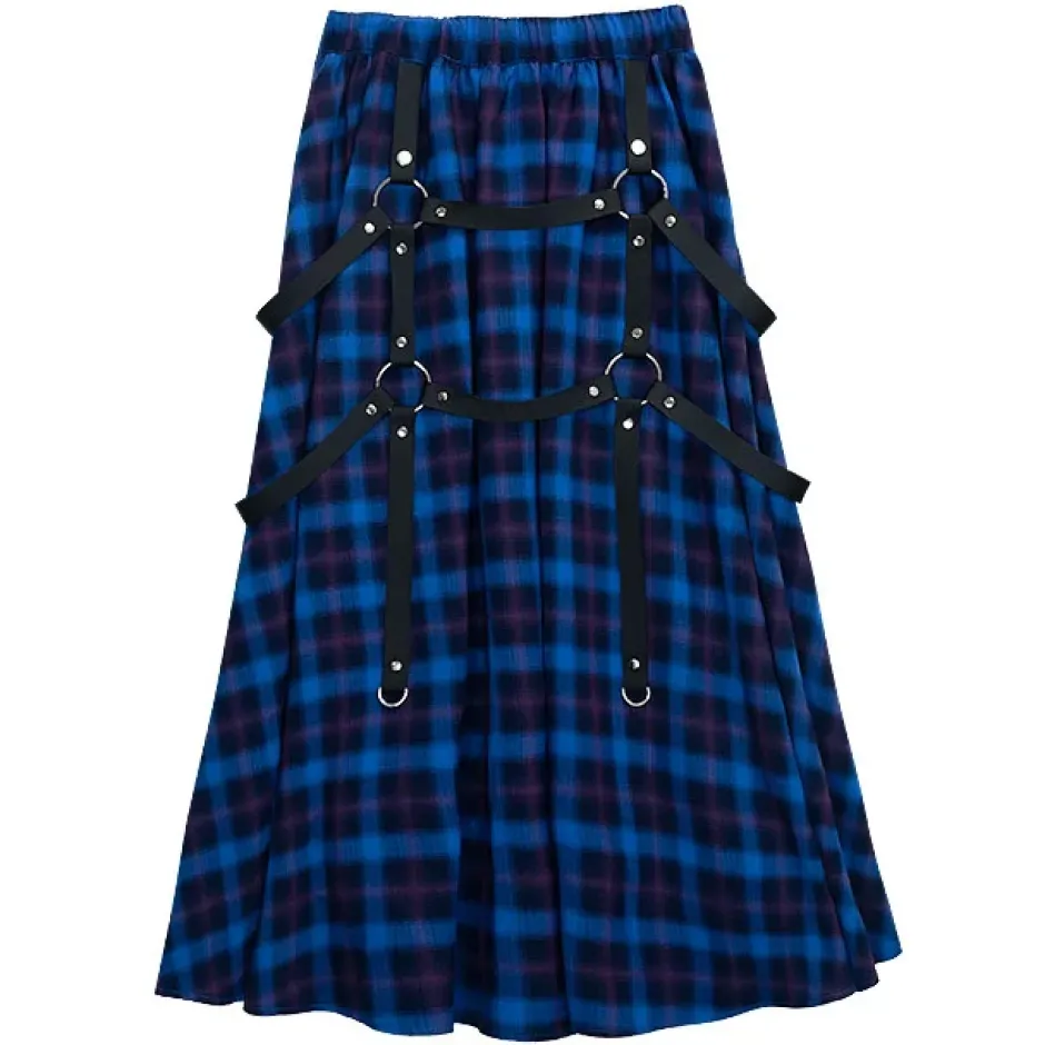 Bottoms>LISTEN FLAVOR Maxi Skirt w/ Harness Belt