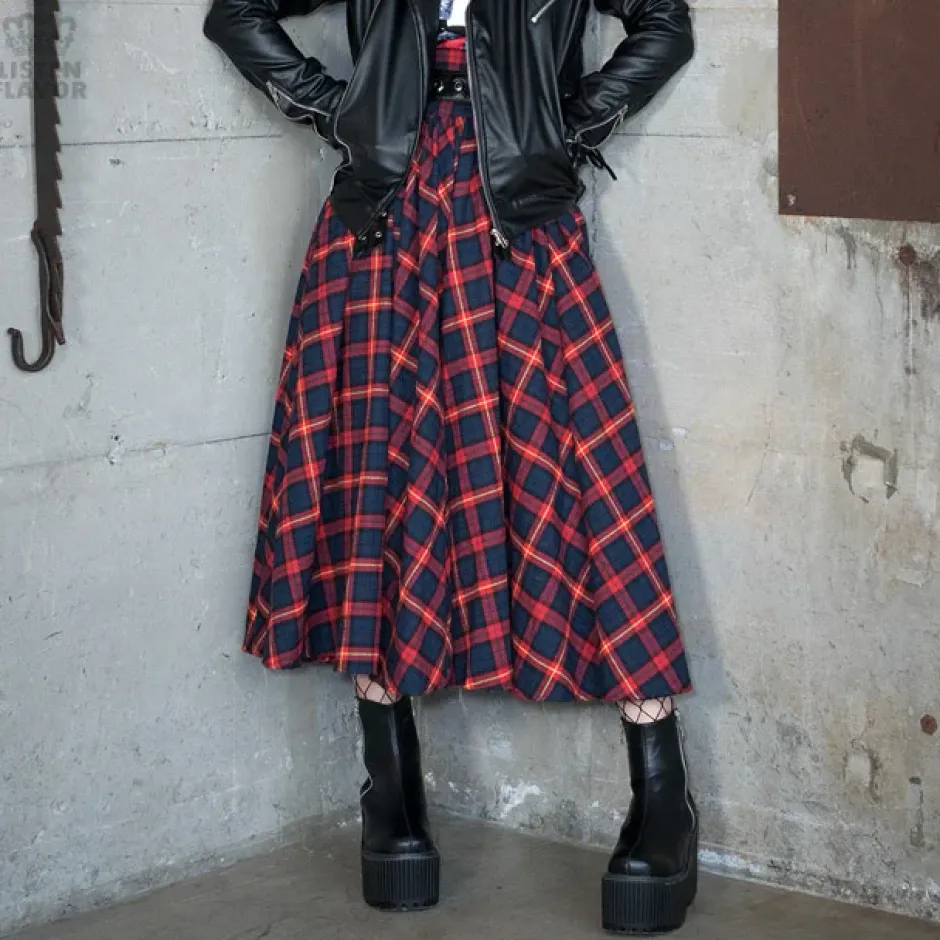 LISTEN FLAVOR Maxi Skirt w/ Harness Belt Discount