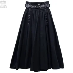 LISTEN FLAVOR Maxi Skirt w/ Harness Belt Discount