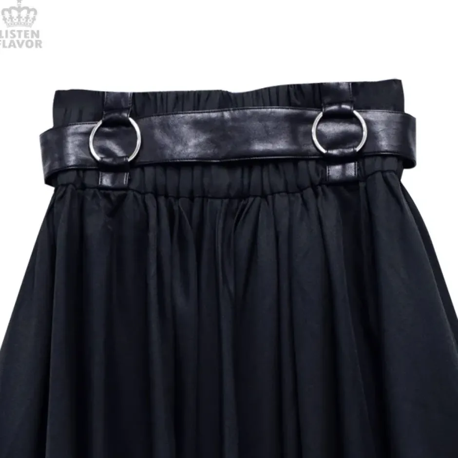 LISTEN FLAVOR Maxi Skirt w/ Harness Belt Discount