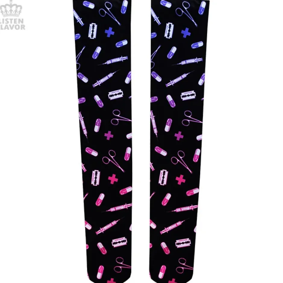 LISTEN FLAVOR Medical Pattern Knee-High Socks (Re-run) Best