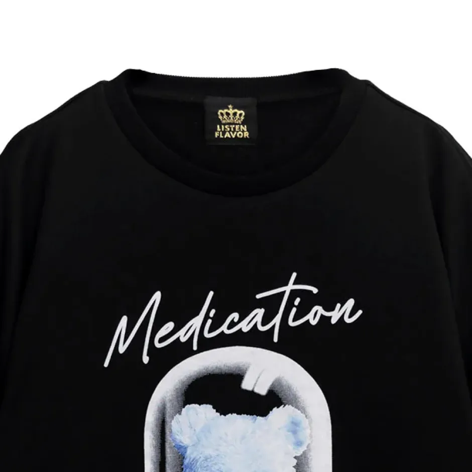 Jackets & Hoodies>LISTEN FLAVOR Medication Bear Pullover