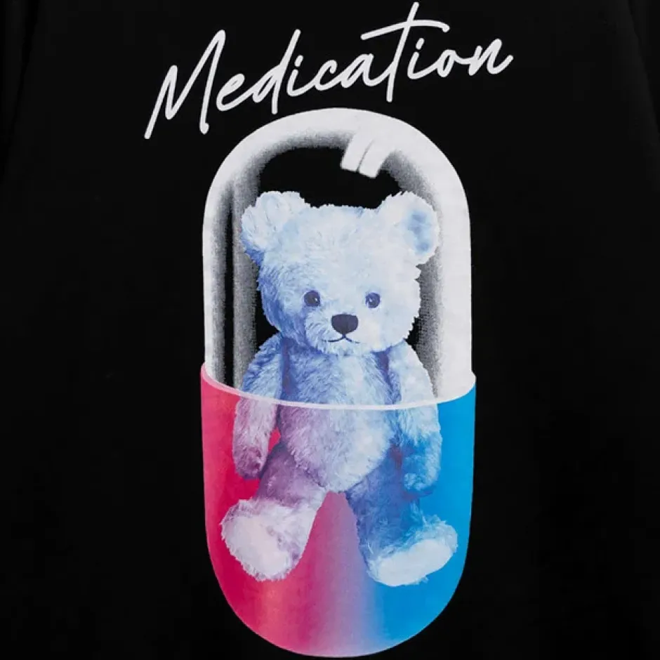 Jackets & Hoodies>LISTEN FLAVOR Medication Bear Pullover