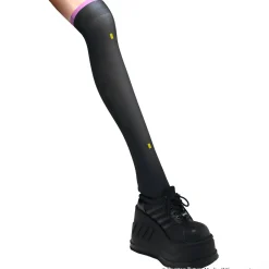 LISTEN FLAVOR Megurine Luka Knee-High Socks 2 Black Clearance