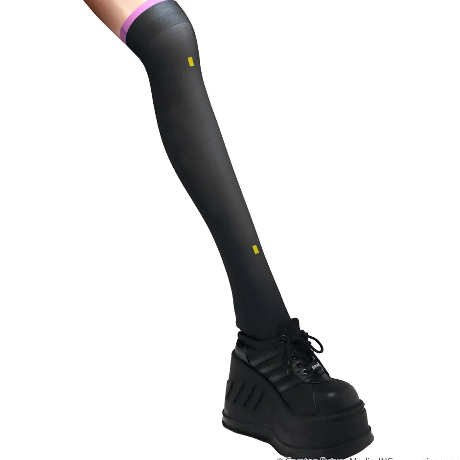 LISTEN FLAVOR Megurine Luka Knee-High Socks 2 Black Clearance