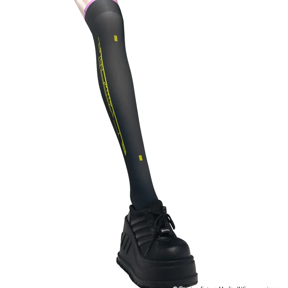 LISTEN FLAVOR Megurine Luka Knee-High Socks 2 Black Clearance
