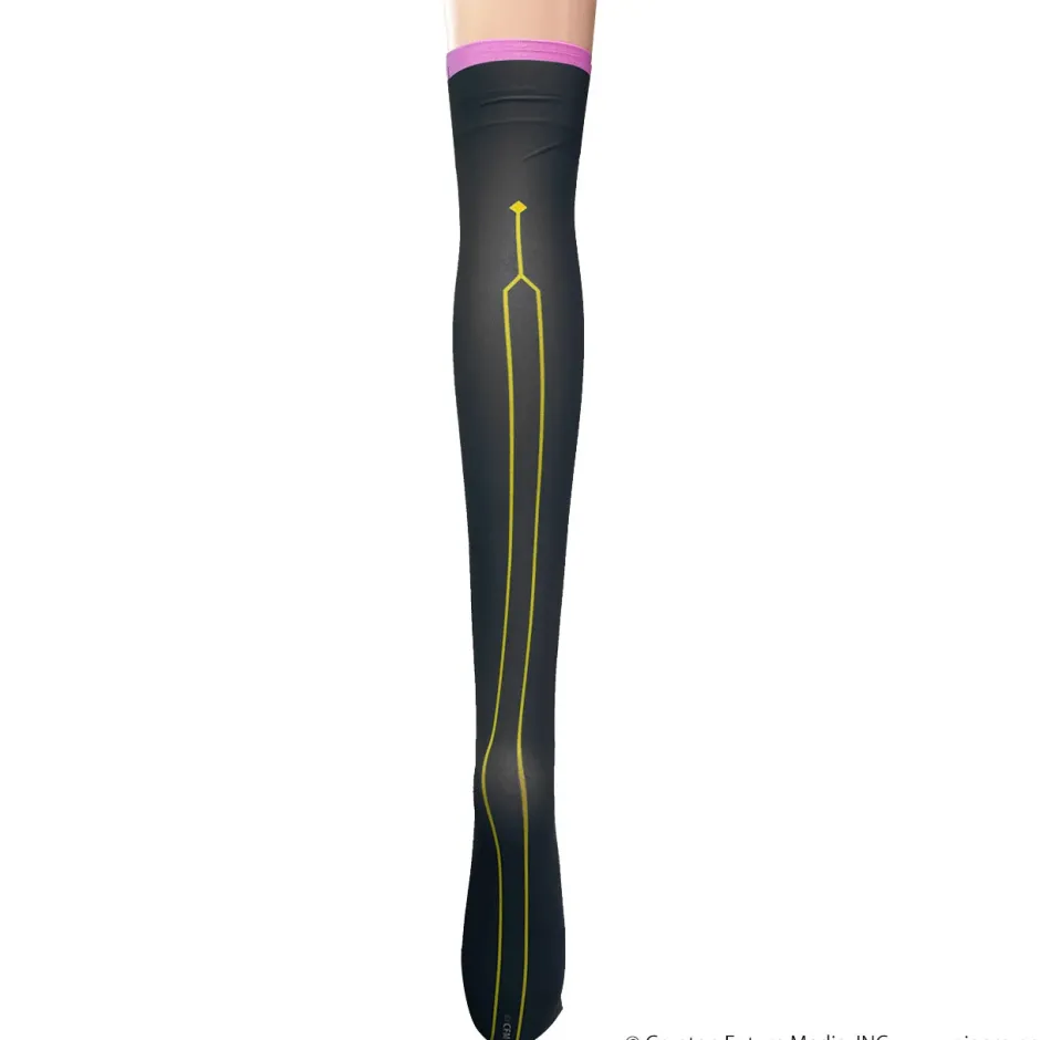 LISTEN FLAVOR Megurine Luka Knee-High Socks 2 Black Clearance