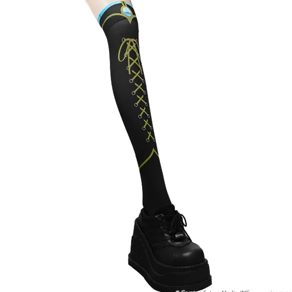 Footwear>LISTEN FLAVOR Megurine Luka Knee-High Socks Black
