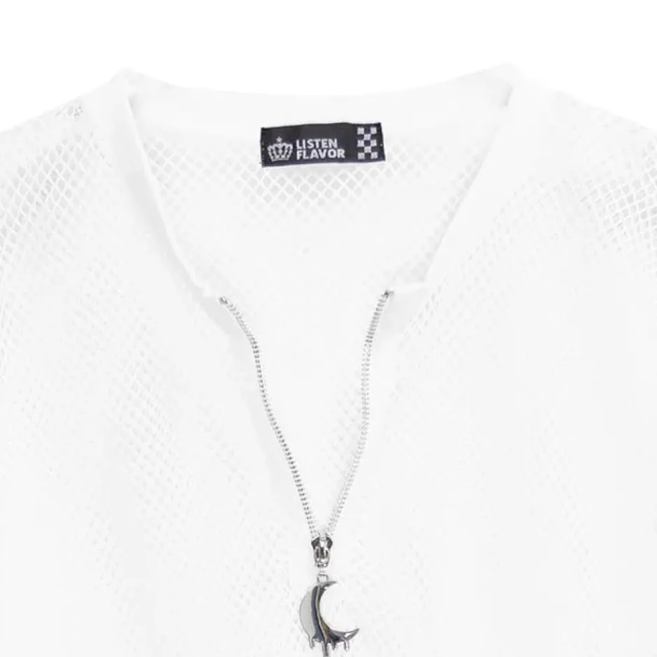 Jackets & Hoodies>LISTEN FLAVOR Melty Moon Mesh Pullover